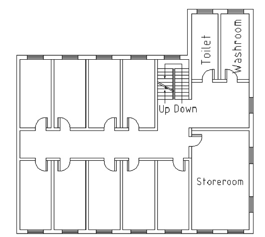 Simple dormitory-building