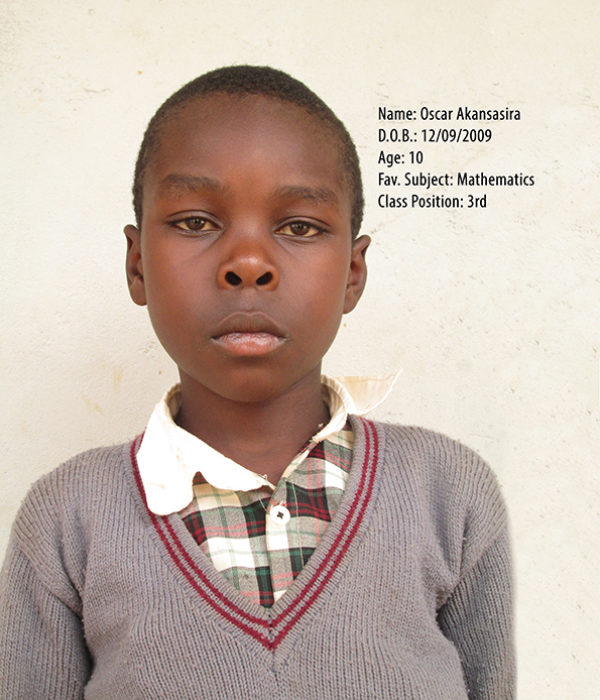 AKANSASIRA OSCAR. DOB. 12.09.2009. AGE. 10YRS. FS. MATHEMATICS. CLASS. P.3 AKANSASIRA OSCAR. DOB. 12.09.2009. AGE. 10YRS. FS. MATHEMATICS. CLASS. P.3