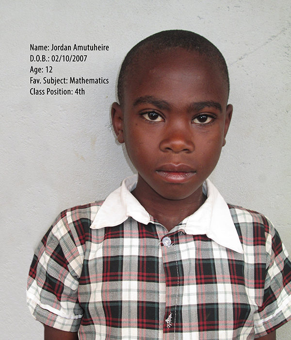 AMUTUHEIRE JORDAN. DOB. 02.10.2007. AGE. 12 YRS. FS. MATHEMATICS. CLASS. P4 AMUTUHEIRE JORDAN. DOB. 02.10.2007. AGE. 12 YRS. FS. MATHEMATICS. CLASS. P4