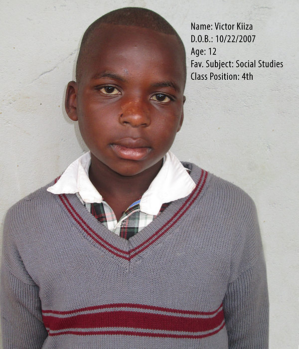 KIIZA VICTOR. DOB.22.10.2007. AGE. 12YRS. FS. SOCIAL STUDIES. CLASS. P.4 KIIZA VICTOR. DOB.22.10.2007. AGE. 12YRS. FS. SOCIAL STUDIES. CLASS. P.4