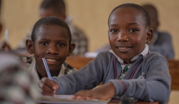 Smiling students - sponsor a child now